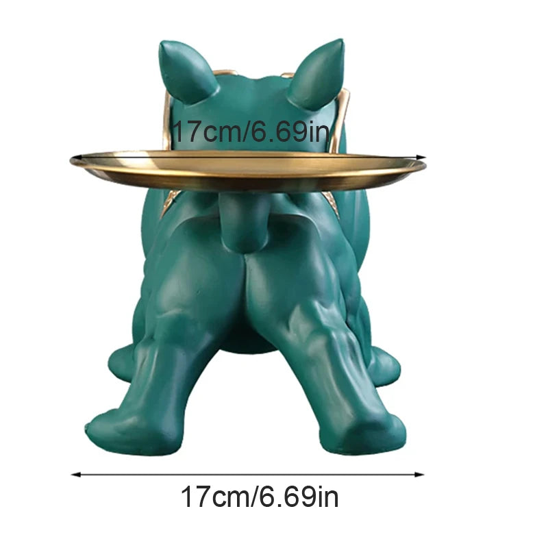 Statuetka buldoga skarbonka i schowek - figurka psa 30cm żywica