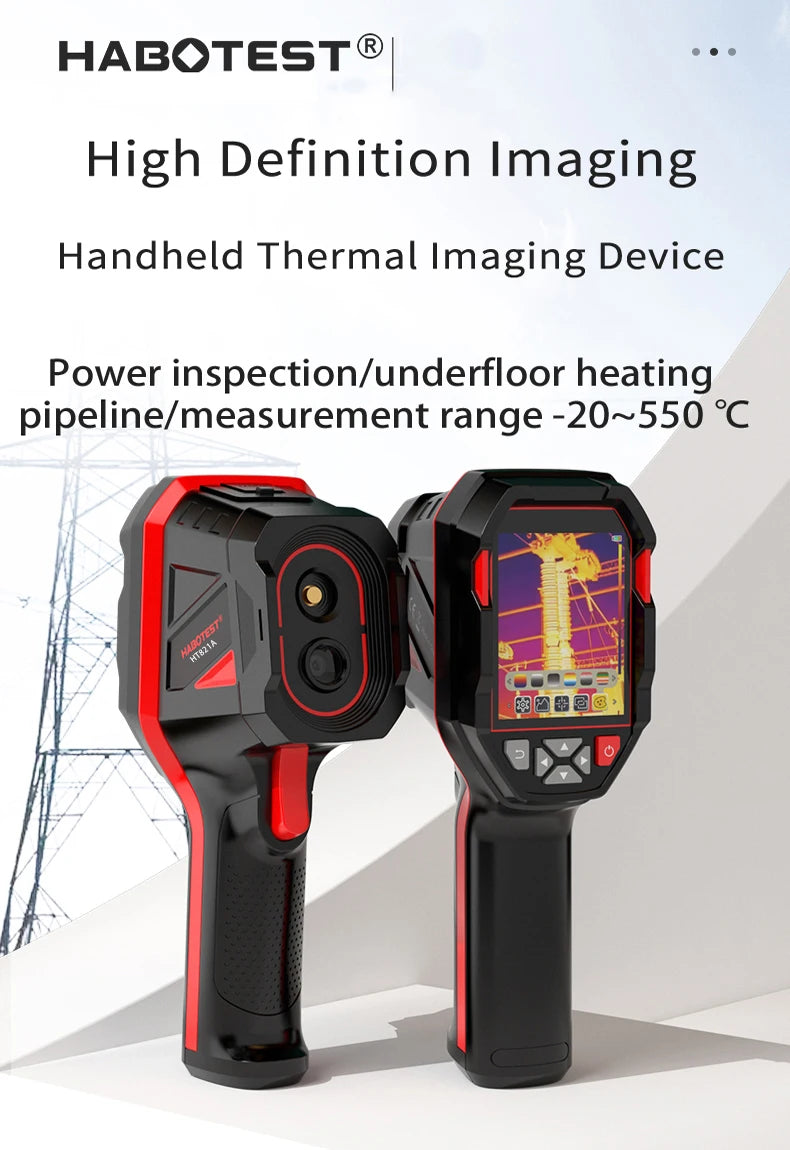Kamera termowizyjna habotest ht821a z akumulatorem | wytrzymała, szeroki zakres
