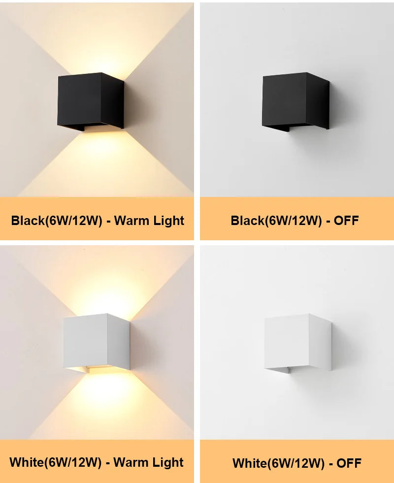 Pumous dwukierunkowa wodoodporna zewnętrzna lampa led