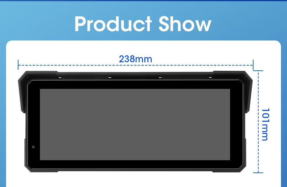 Monitor motocyklowy jansite 8.1" 4k z rejestratorem dvr, carplay i gps
