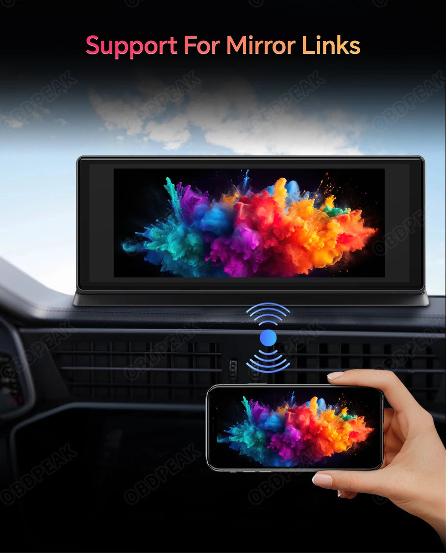 K2 pro 11.3" 4k bezprzewodowy carplay android auto kamera samochodowa z gps i podwójnym obiektywem