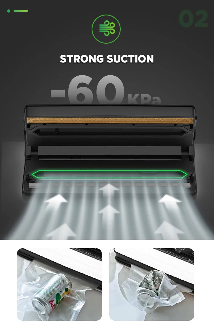 Donirt Professional Food Vacuum Sealer - Widen Design for Extended Freshness