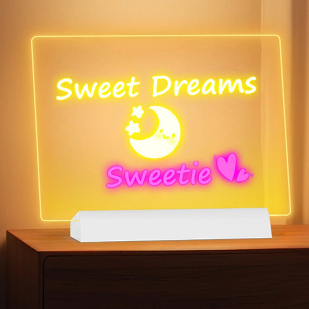 Tablica led do notatek i lampka nocna | plansza do rysowania rgb dla dzieci