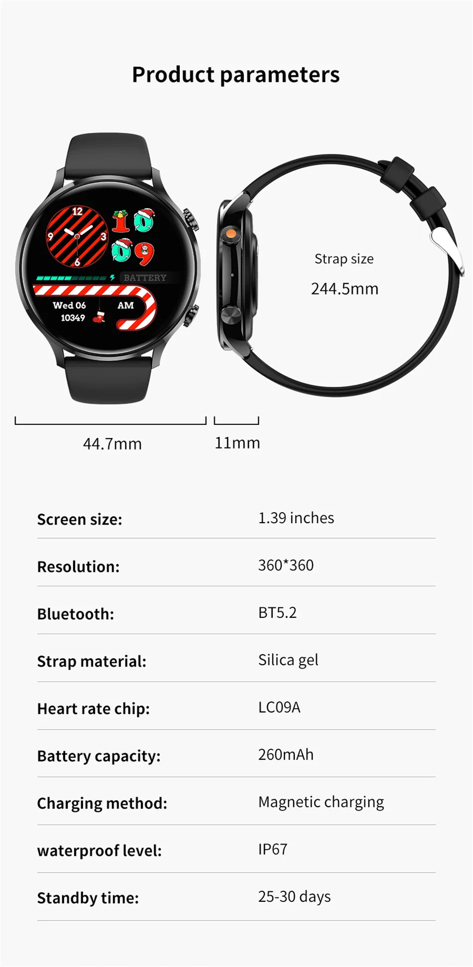 Vabena 2026 smartwatch dla kobiet i mężczyzn | amoled, gps, ip68