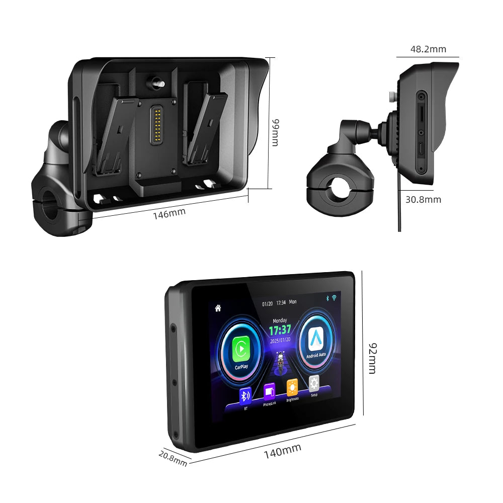Ekiy bezprzewodowa nawigacja carplay android auto dla motocykli bmw gs & xr