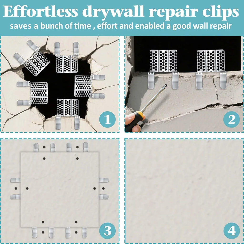 Heavy-Duty Drywall Repair Clips Kit - 10/20 Pcs with Screws for Wood & Steel Studs