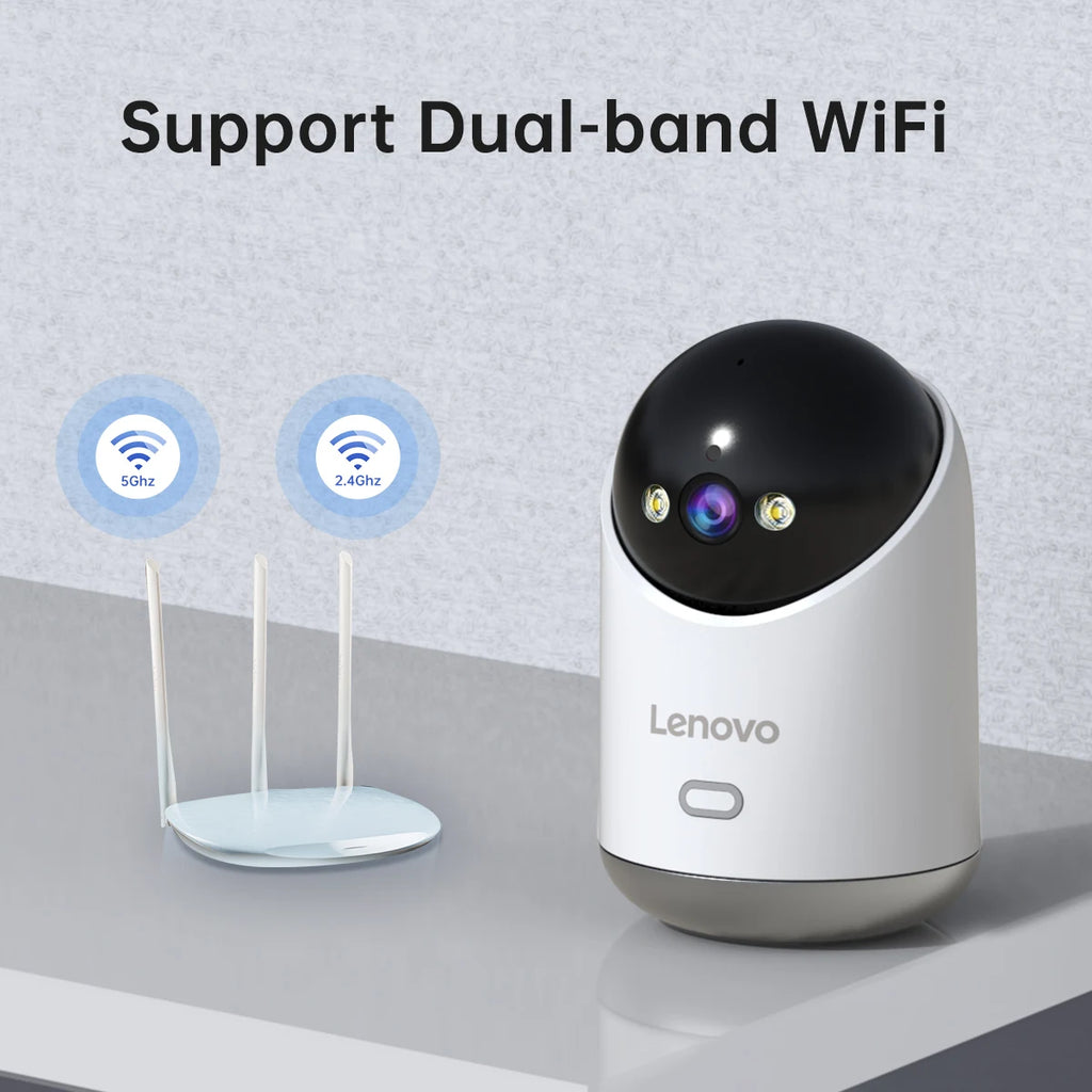 Lenovo 5MP Smart WiFi Outdoor Security Camera with Night Vision