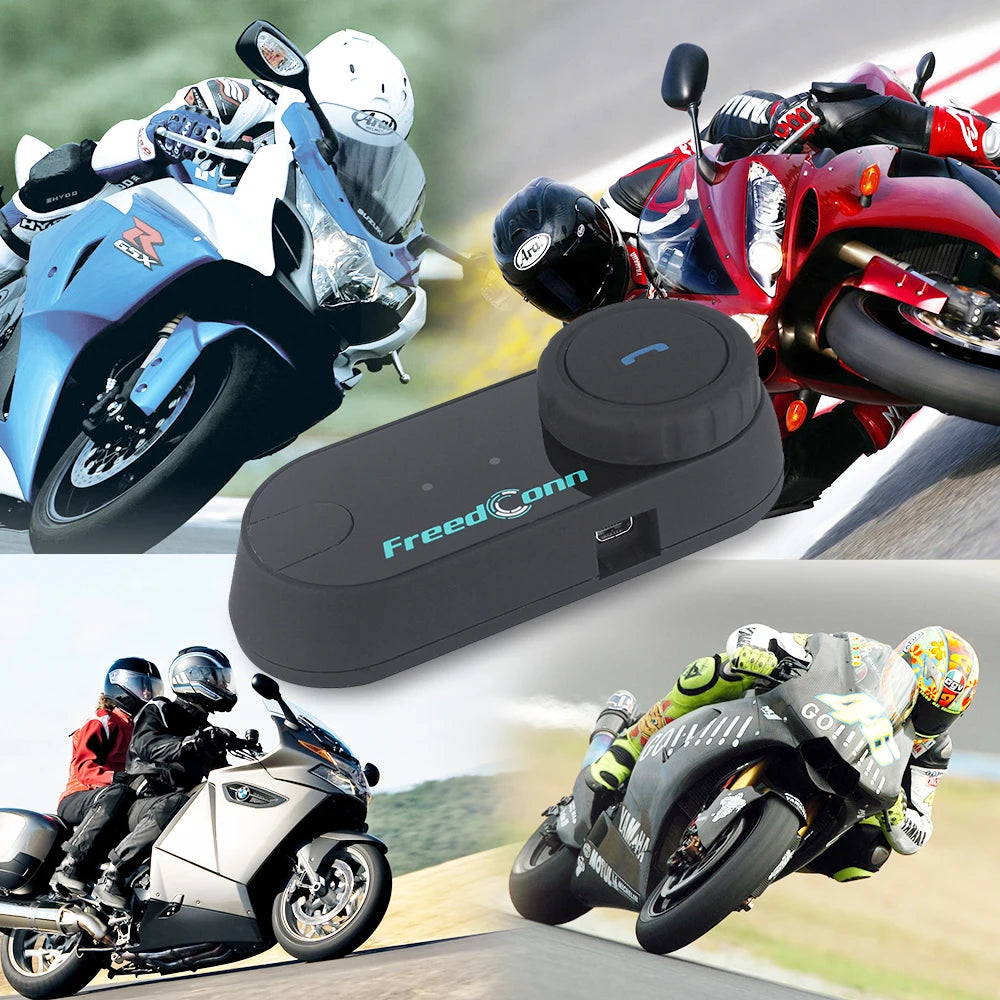 Freedconn t-com vb motocyklowy interkom bluetooth | zestaw słuchawkowy dla 6 motocyklistów i radio fm
