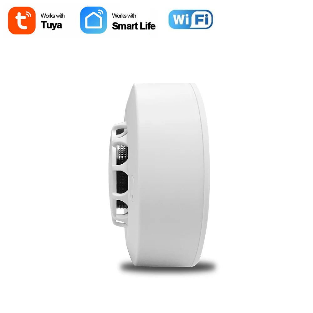 Detektor dymu tuya smart wifi i bluetooth z temperaturą i wilgotnością