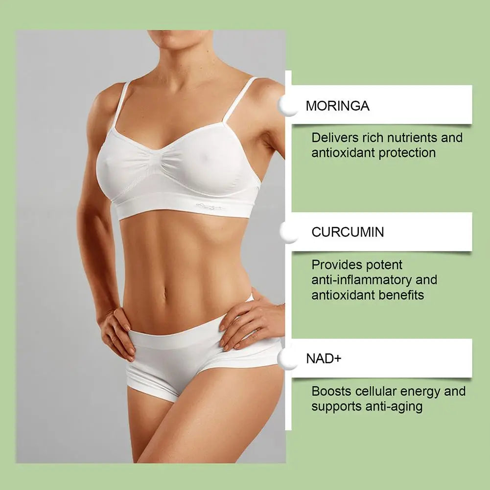 Gfouk plaster moringa berberyna nad | 10w1 wsparcie wagi, poziomu cukru i przeciwstarzeniowe