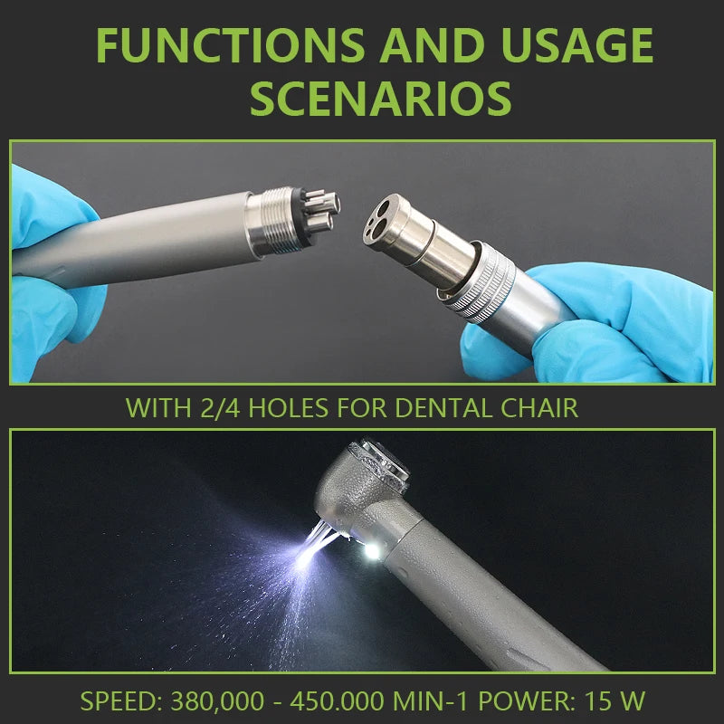 Turbina stomatologiczna vabena led | wysokoobrotowa z e-generatorem i przyciskiem