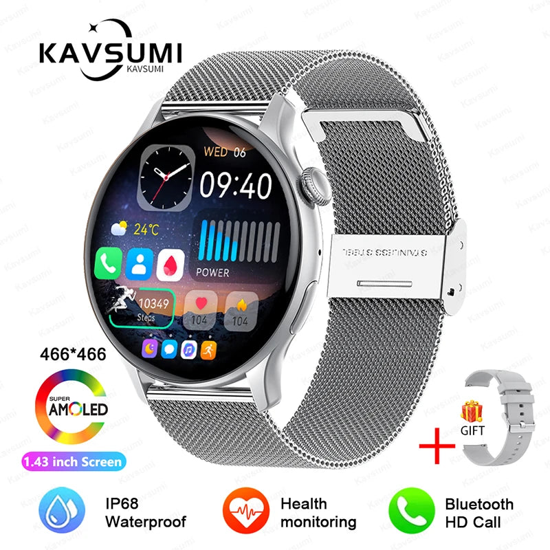 Women's Elegant AMOLED Smartwatch with GPS & Bluetooth Calling