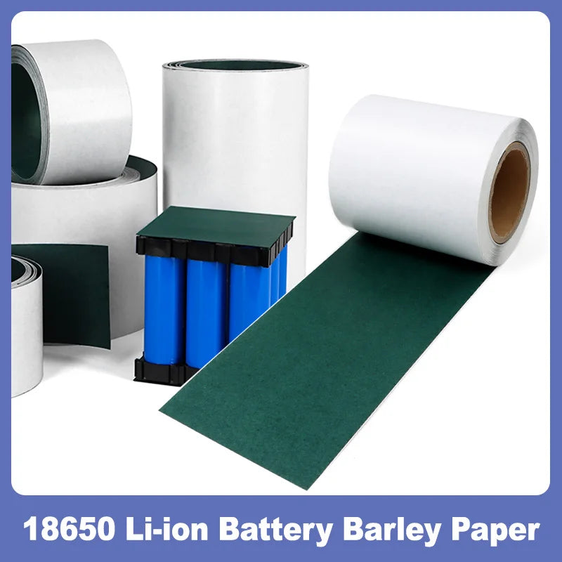 Vabena 18650 Battery Insulation Gaskets - Green Barley Paper Adhesive Pads
