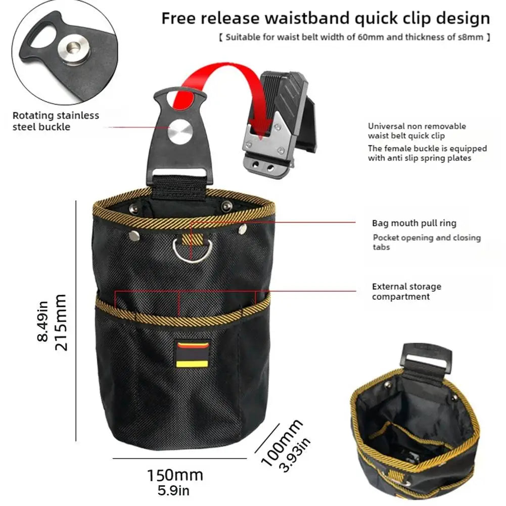 Vabena Oxford Cloth Rotatable Tool Waist Bag | Electrician Woodworking Organizer