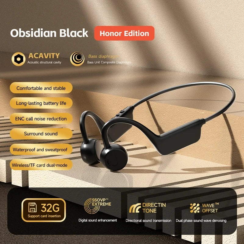 Zestaw słuchawkowy 2026 bone conduction: bezprzewodowe słuchawki sportowe ipx8 do pływania z mikrofonem