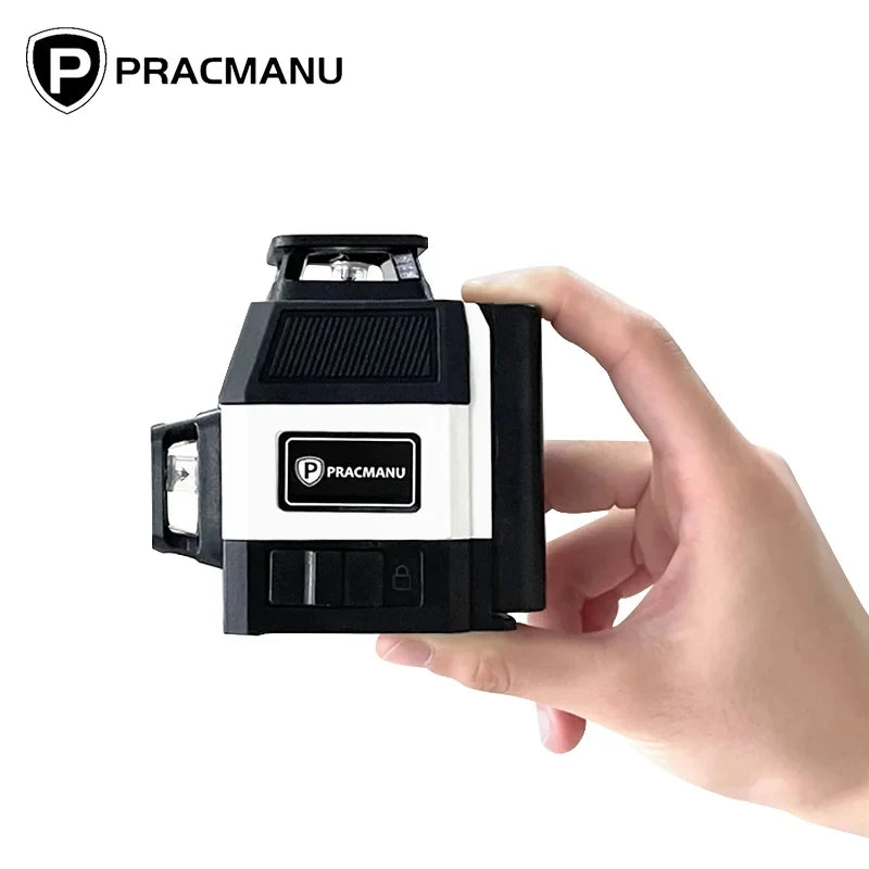 Pracmanu 12-Line 3D Green Laser Level - Self-Leveling 360° Precision Tool