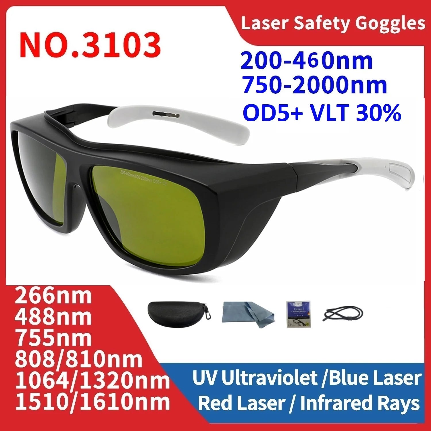 Okulary ochronne laserowe – ochrona oczu uv, ir, ipl, fpv 1064nm, 532nm