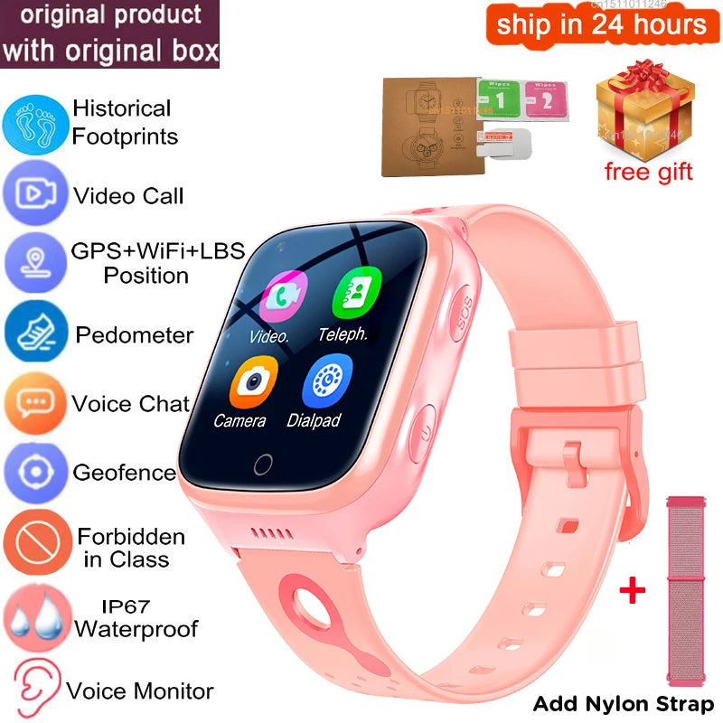 Kgg 4g smartwatch dziecięcy – lokalizator gps, rozmowy wideo, sos, wifi
