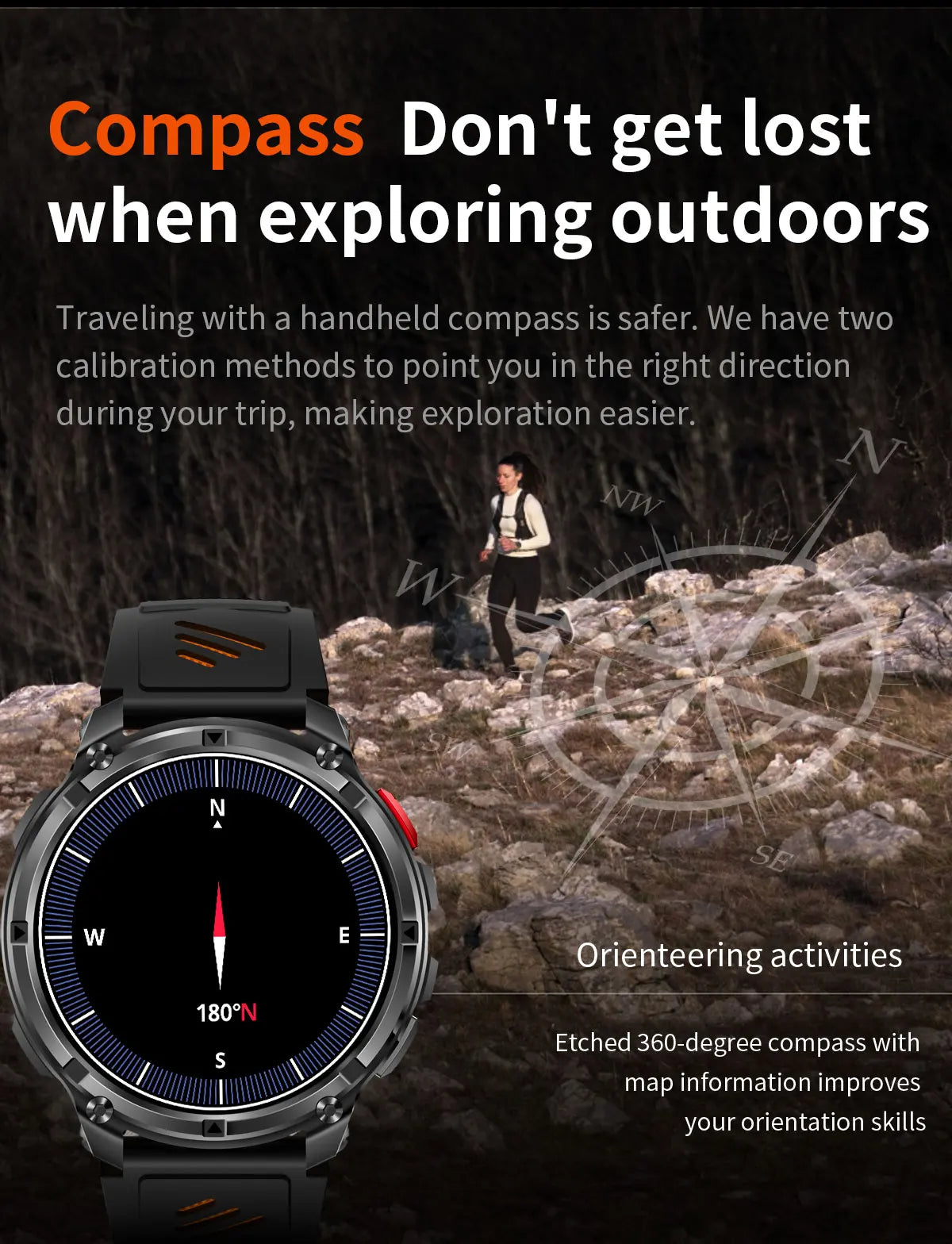 T-rex3 pro smartwatch | bateria 1100mah, gps, wodoodporny 5atm, wojskowy standard