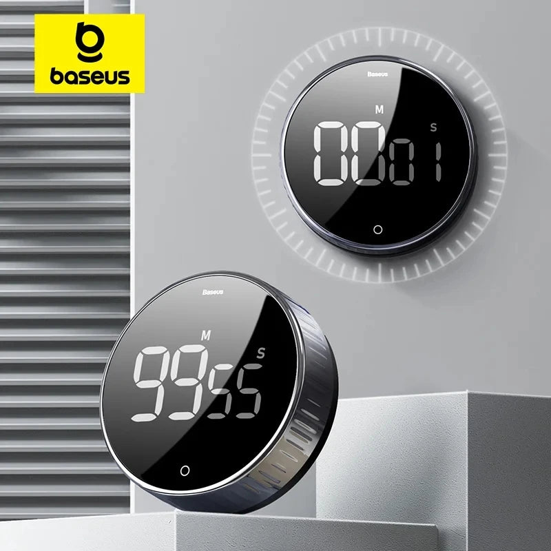 Baseus Magnetic Digital Kitchen Timer - Countdown Alarm & Stopwatch