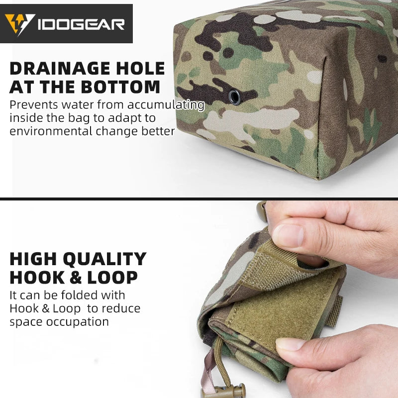 Idogear taktyczna składana torba zrzutowa molle - wytrzymała mini saszetka