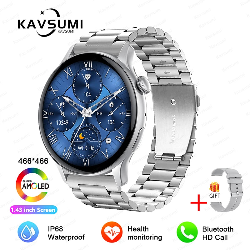 Women's Elegant AMOLED Smartwatch with GPS & Bluetooth Calling