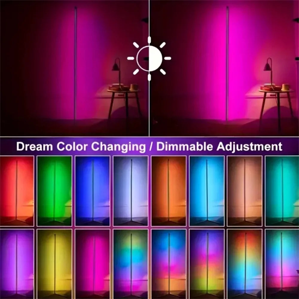 Inteligentna lampa podłogowa narożna rgb vabena – synchronizacja muzyki i sterowanie aplikacją