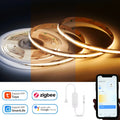 CENFAYA Tuya Zigbee COB CCT Smart LED Strip 2m | Dimmable Accent Lighting