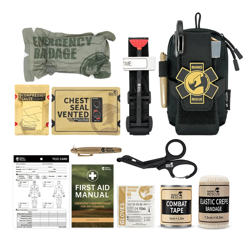 Apteczka rhino rescue edc – taktyczny zestaw przetrwania i pomocy pourazowej