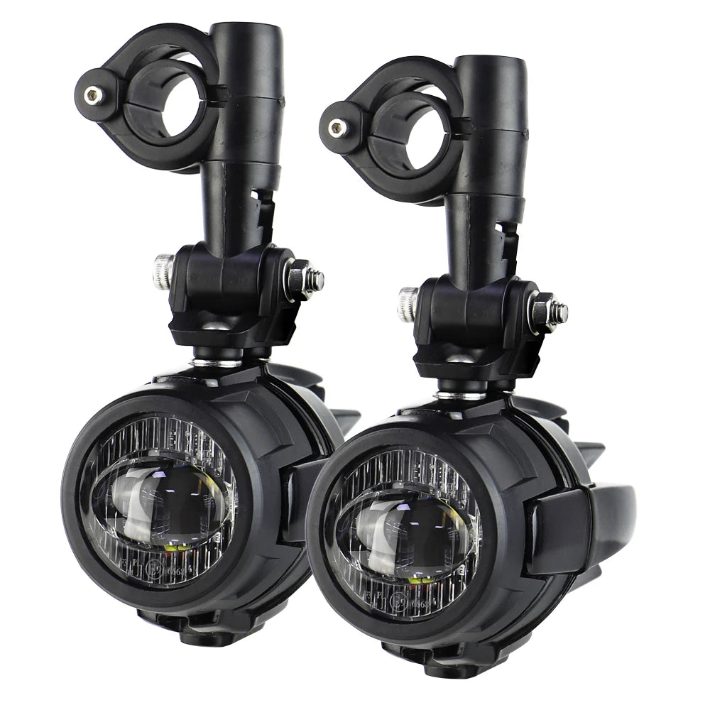 Wysokowydajne pomocnicze lampy przeciwmgielne led do motocykli bmw r1200gs, f800gs, k1600 i uniwersalnych | 40w 6000k