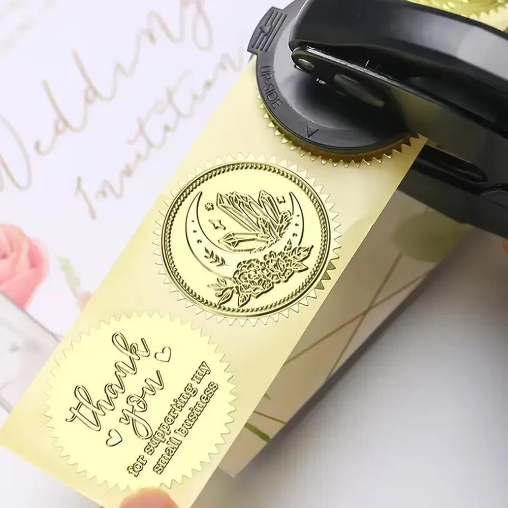 Spersonalizowany stempel do wytłaczania książek, ślubów i zaproszeń | pieczęć personalizowana