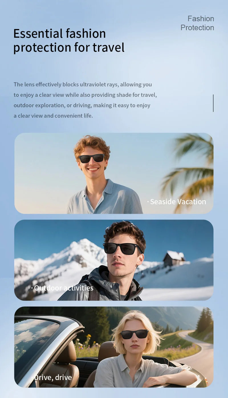 Modowe okulary inteligentne vivo | wodoodporne audio bluetooth i połączenia