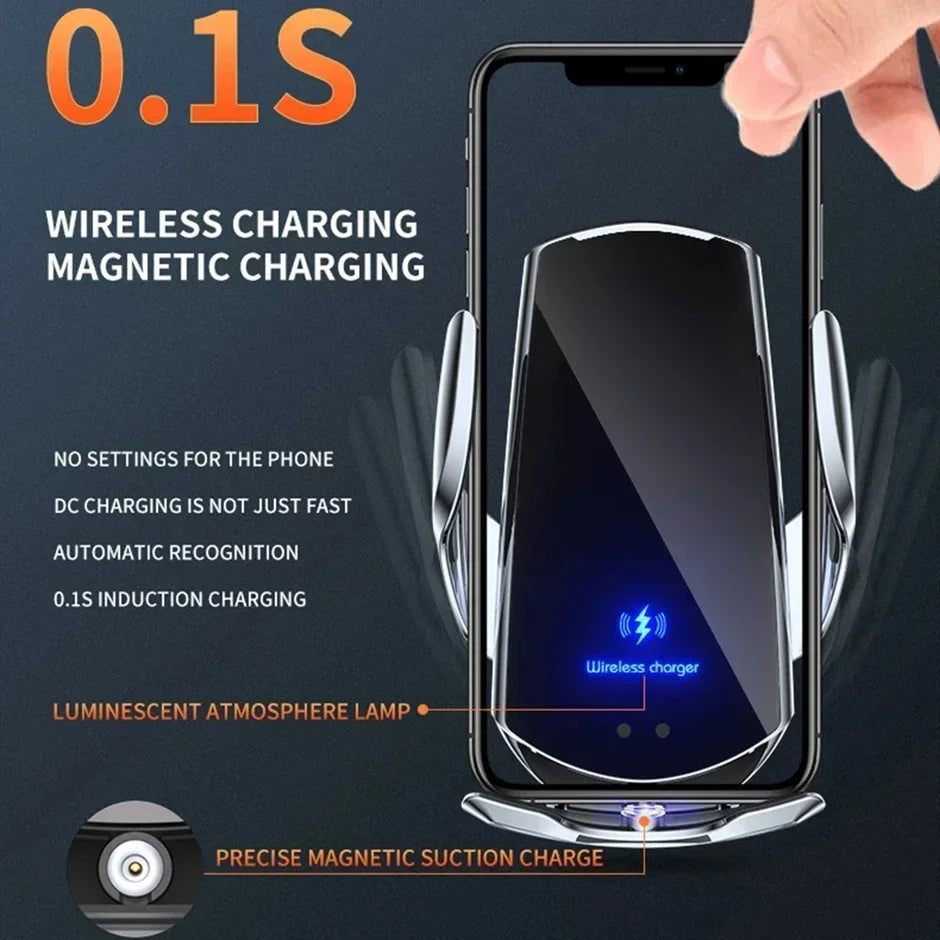 Vikefon 15w magnetyczna bezprzewodowa ładowarka samochodowa i uchwyt na telefon | szybkie ładowanie