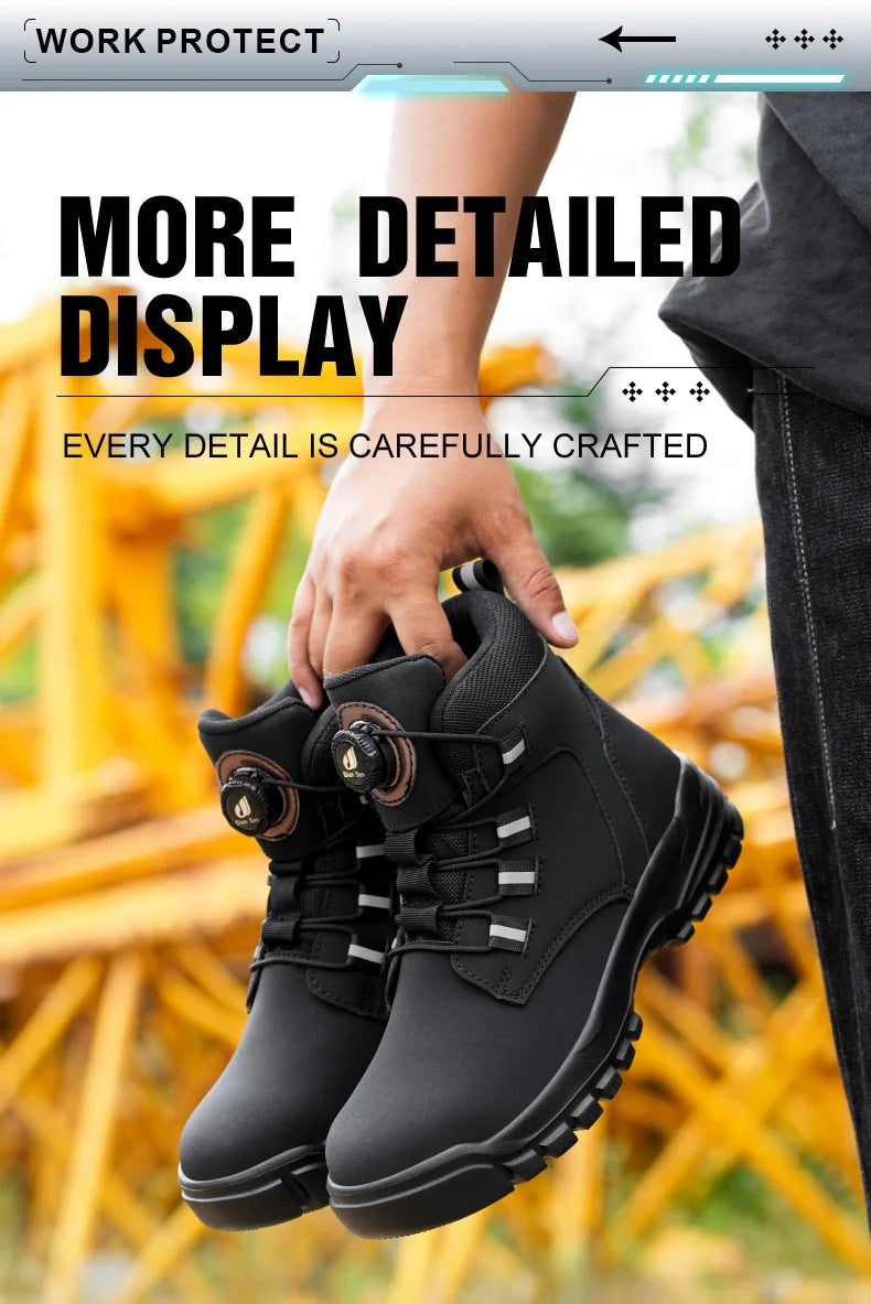 Waterproof Steel Toe Industrial Work Boots - Ultimate Protection