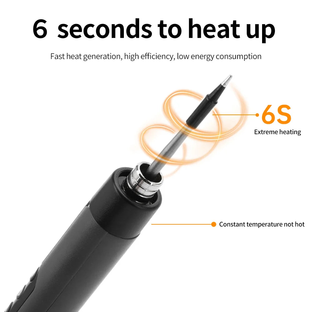 Portable USB-C Soldering Iron Set - 600mAh Battery, Adjustable Temp for DIY & Repairs