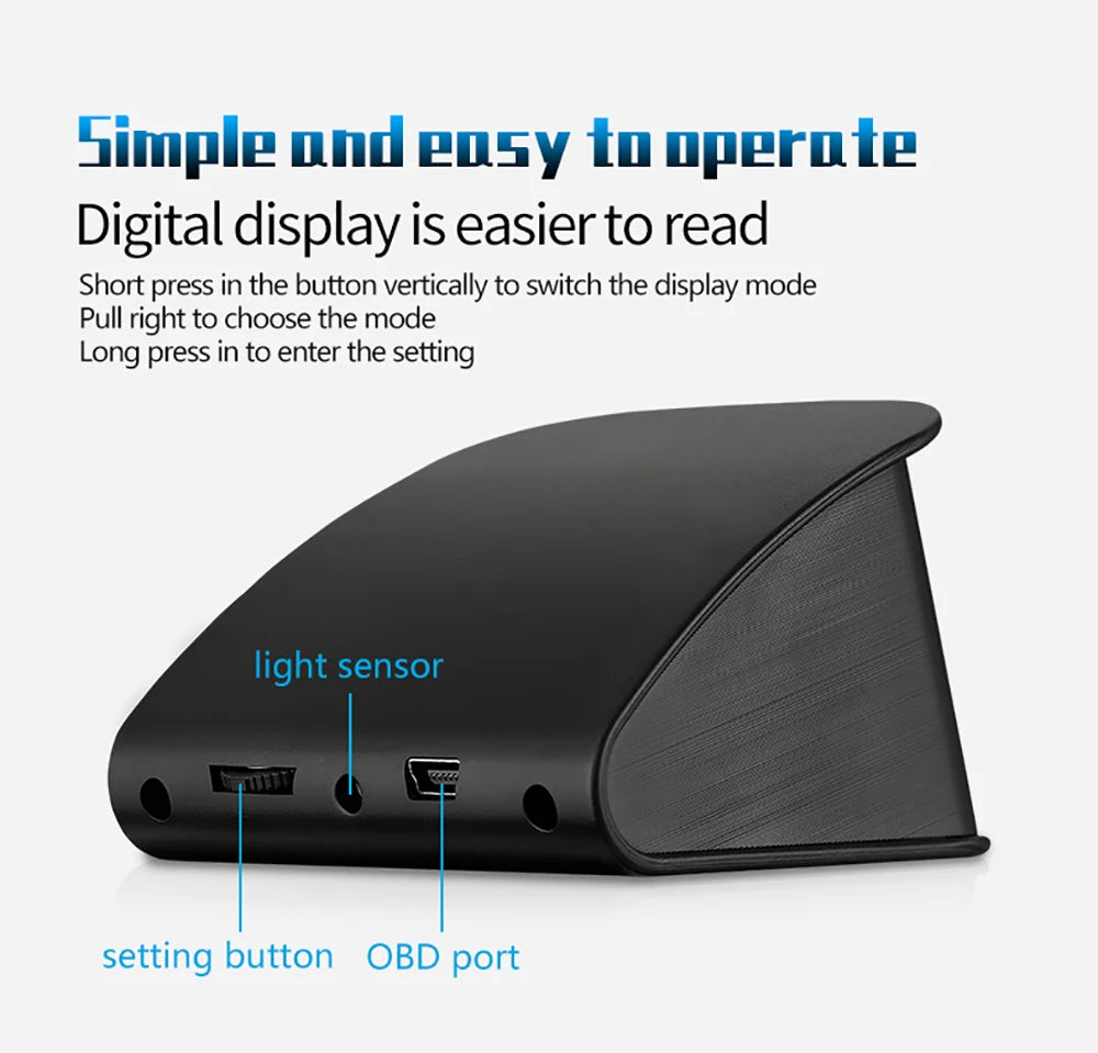 P10 pro wyświetlacz hud obd2 - inteligentny licznik cyfrowy prędkościomierz