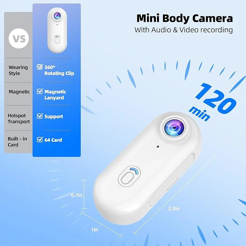 Vabena mini kamera akcji 4k – wodoodporna kamera pov do przygód