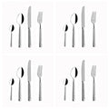 Europe Silver Luxury 18/10 Stainless Steel Roman Column Cutlery Set