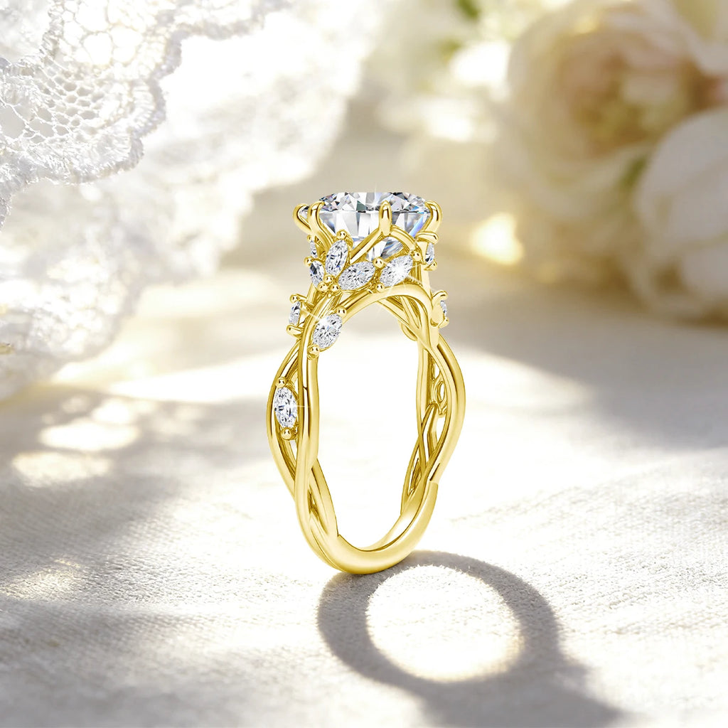 Vabena 14K Gold Filled 3CT Marquise Moissanite Engagement Ring