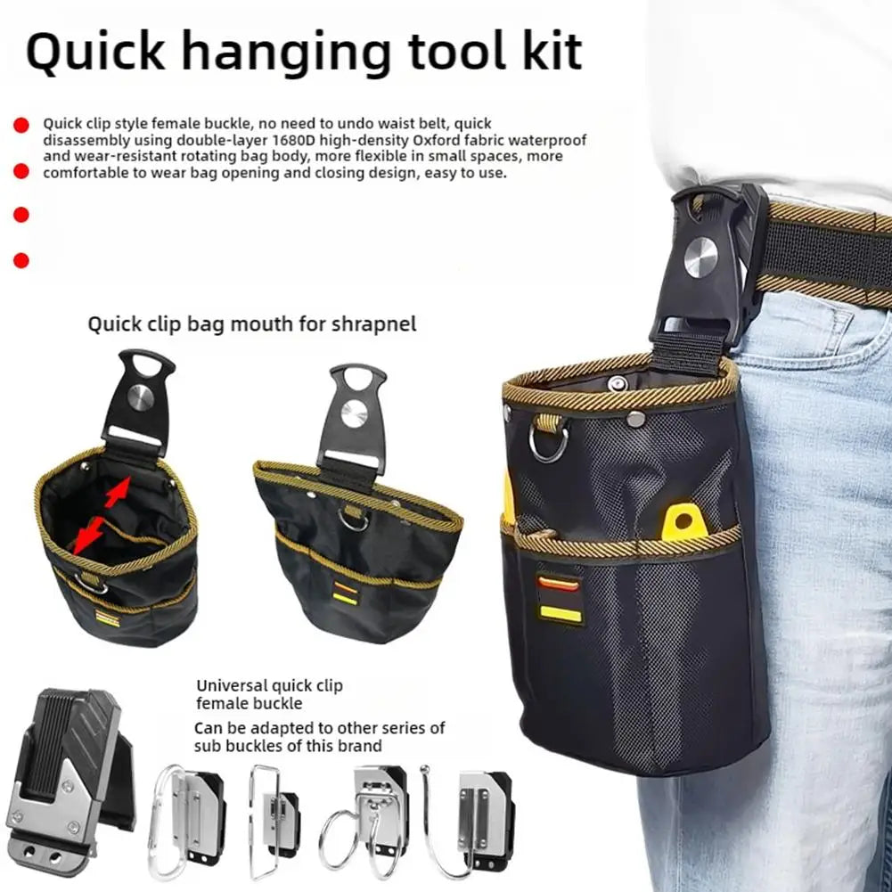 Vabena Oxford Cloth Rotatable Tool Waist Bag | Electrician Woodworking Organizer