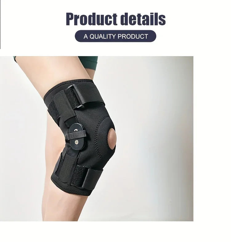 Adjustable Knee Brace with Side Stabilizers & Gel Pads for Joint Support