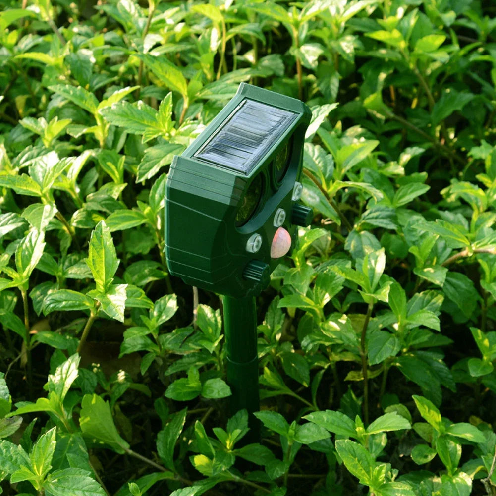 Solar Powered Ultrasonic Animal Repeller | Garden & Yard Deterrent