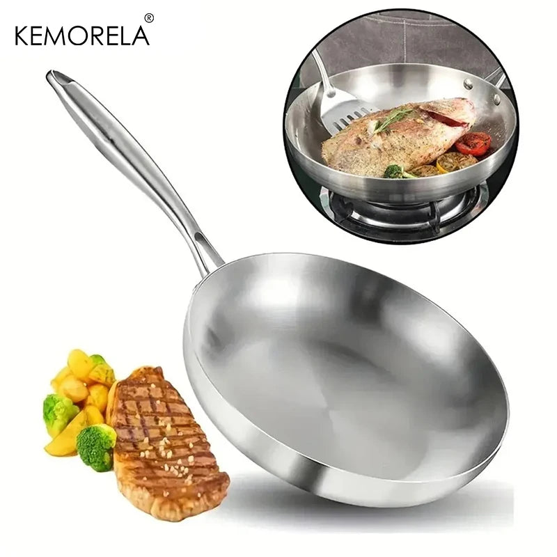 Patelnie ze stali nierdzewnej vabena 5-warstwowe – patelnie wok nieprzywierające 22-28cm