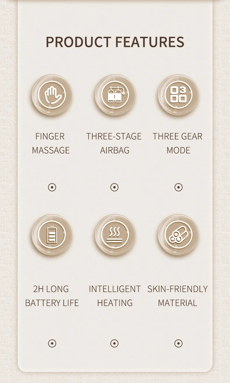 Hand Massager with Compression & Vibration for Muscle Relief