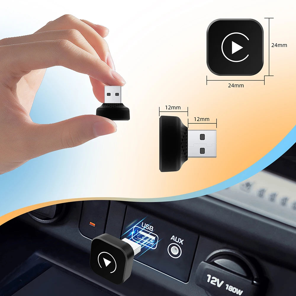 Adapter 2w1 bezprzewodowy carplay i android auto | inteligentny box ai do samochodów
