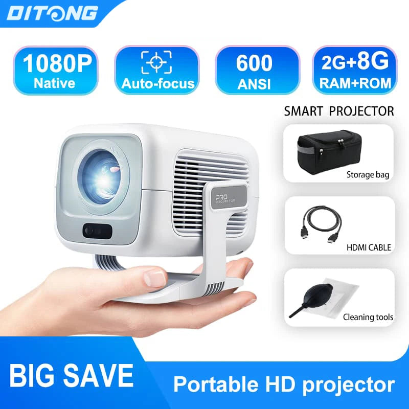 Projektor ditong x3plus hd | natywny 1080p 4k wifi6 android