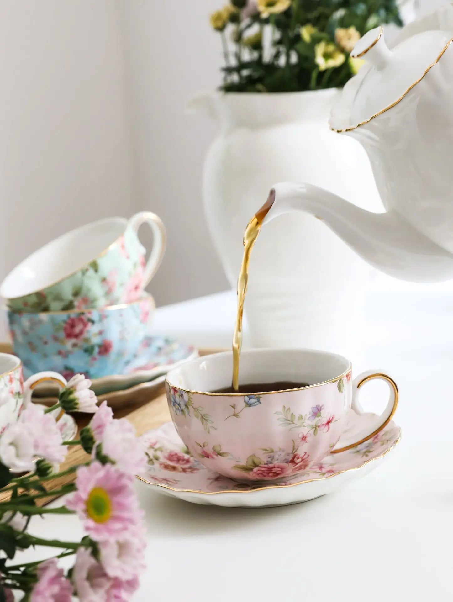 Vabena Luxury Bone China Coffee & Tea Set - Elegant Serveware