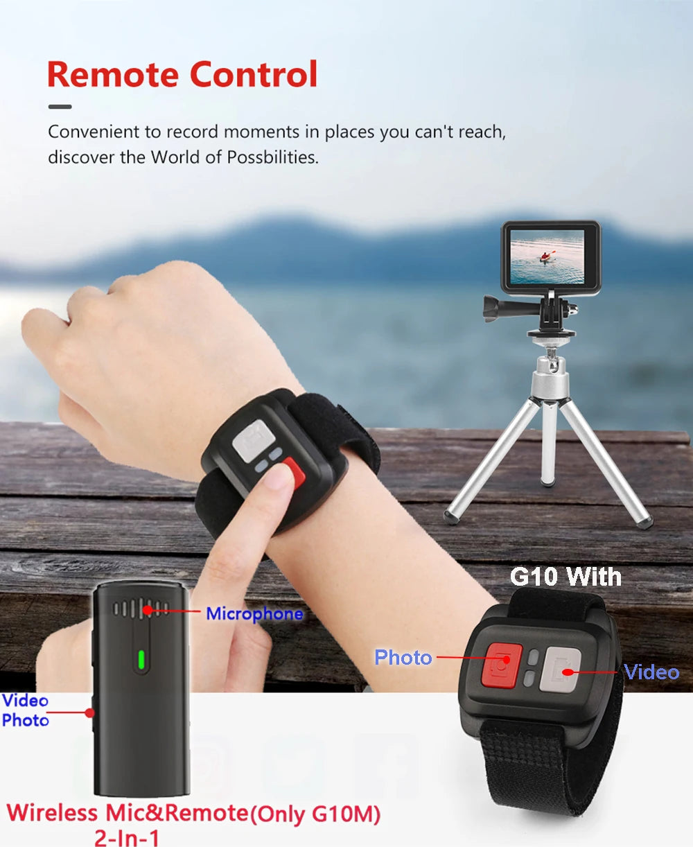 Kamera sportowa sony imx576 5k 4k60fps wodoodporna 48mp z wi-fi