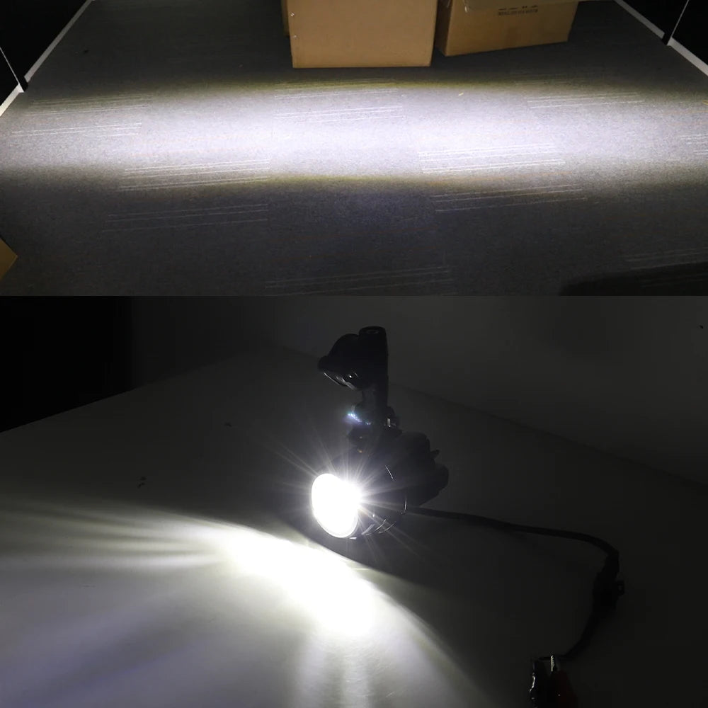 Wysokowydajne pomocnicze lampy przeciwmgielne led do motocykli bmw r1200gs, f800gs, k1600 i uniwersalnych | 40w 6000k