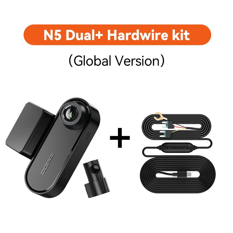 Ddpai n5 dualna kamera samochodowa 4k - przód i tył, nightvis, adas, gps